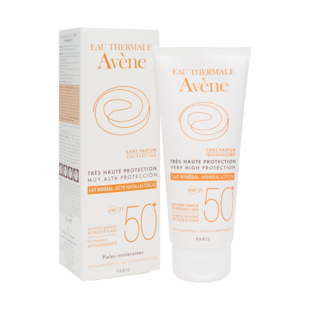 avene spf 50 leche solar pantalla fisica 100 ml
