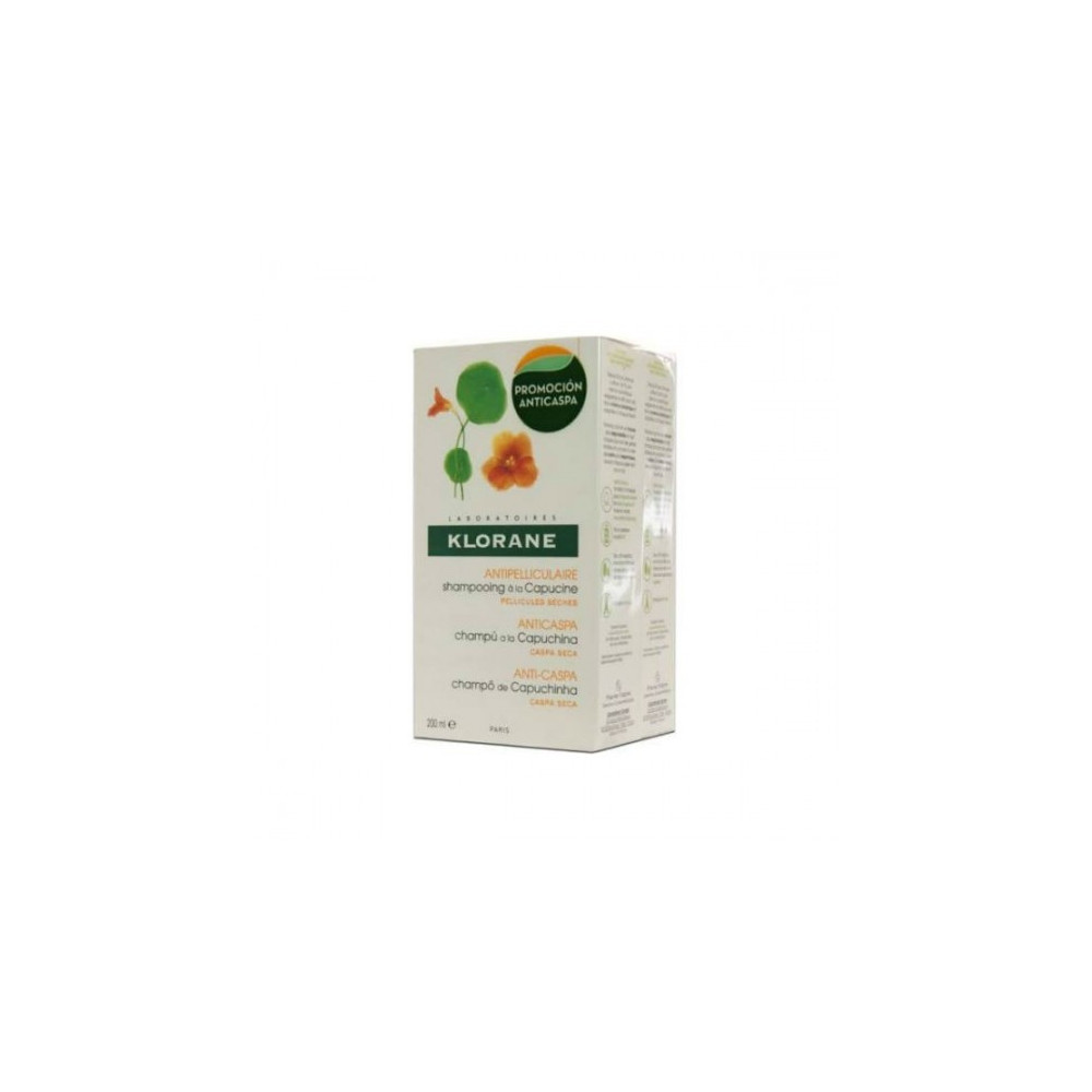 Duplo Klorane Champú Anticaspa Extracto e Capuchina 2x200 ml