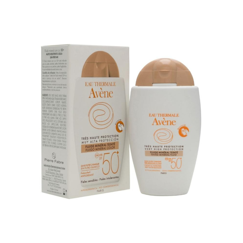 avene fluido mineral con color spf 50 40 ml