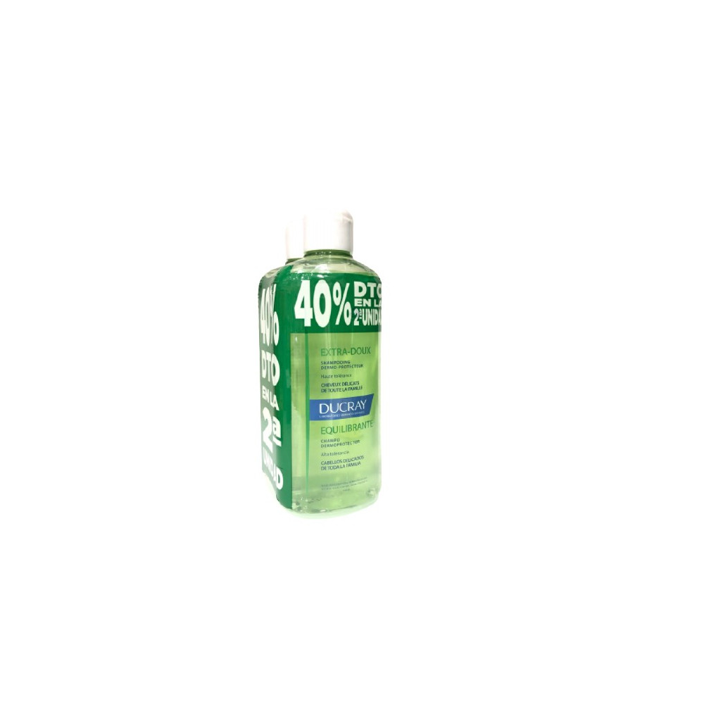 Duplo Ducray Champú equilibrante 400ml + 400ml 40% de descuento en la segunda unidad