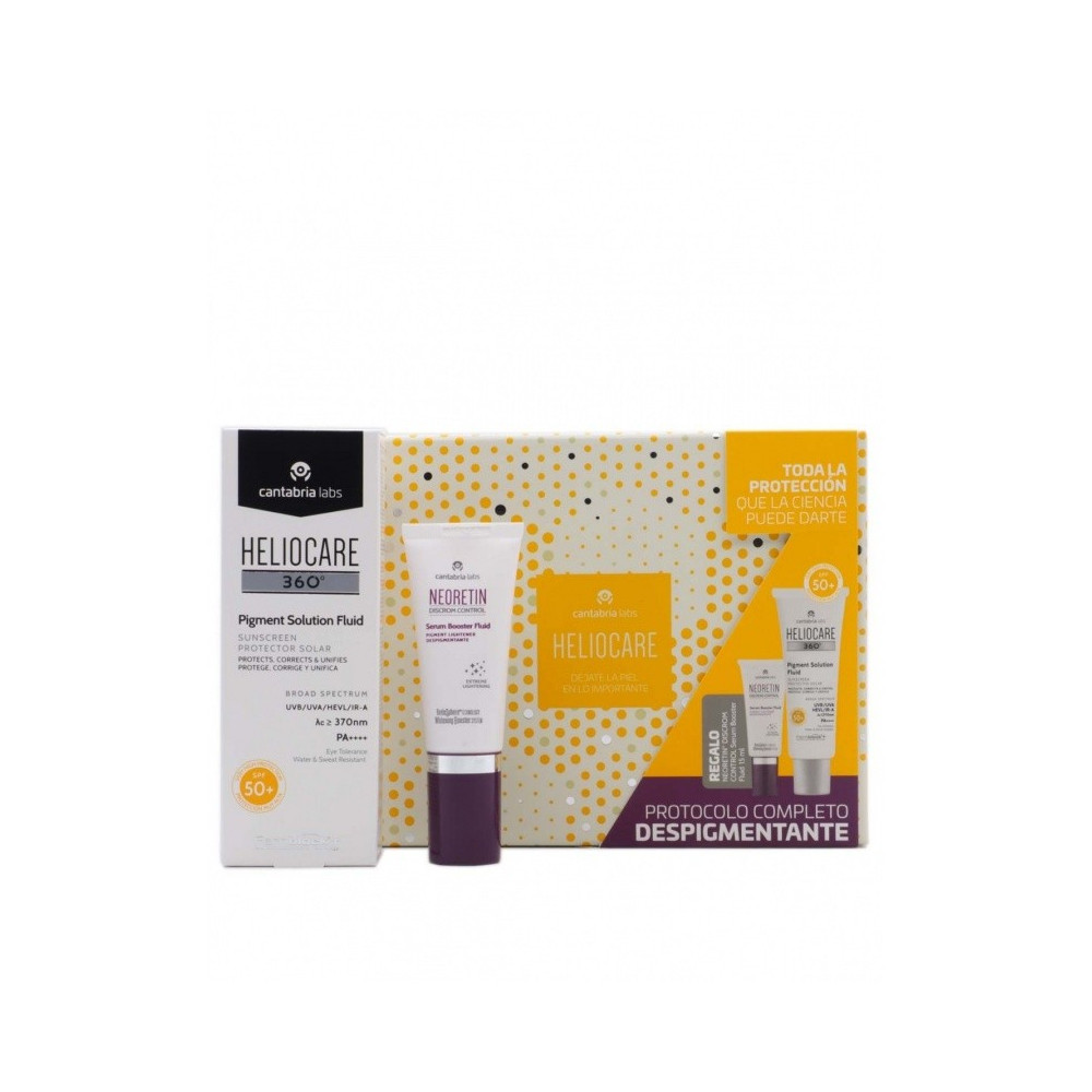 Heliocare Pack Despigmentante Pigment Solution Fluid + Neoretin Serum