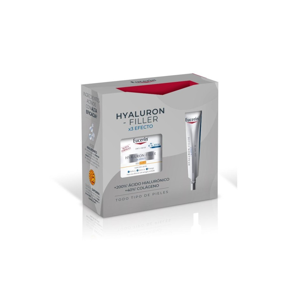 Eucerin Pack Hyaluron Filler Día 3x Effect + Contorno de Ojos