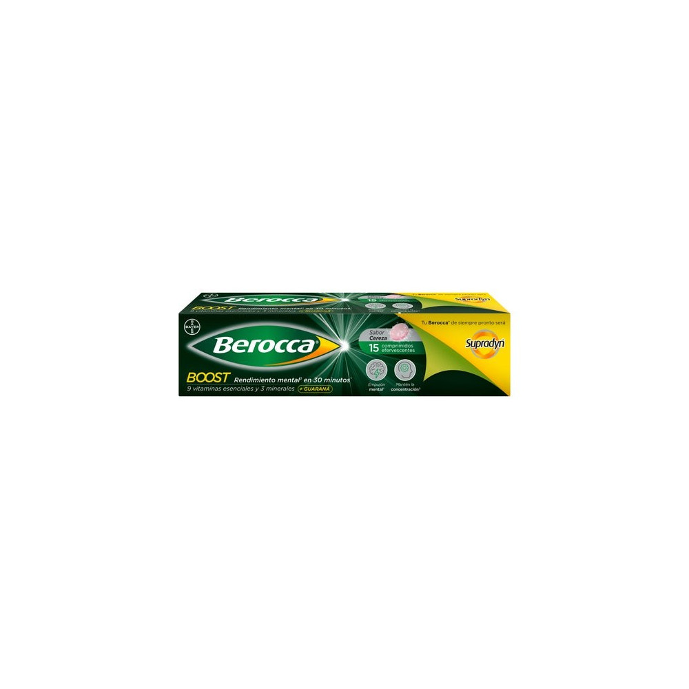 Bayer Berocca Boost Guaraná Efervescente 15 comprimidos