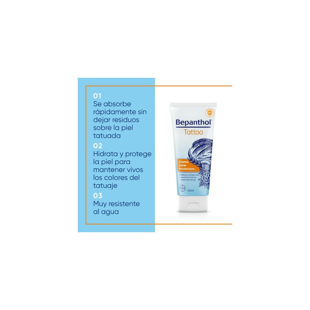 Bayer Bepanthol Tattoo Crema Solar Protectora SPF50+ 50ml