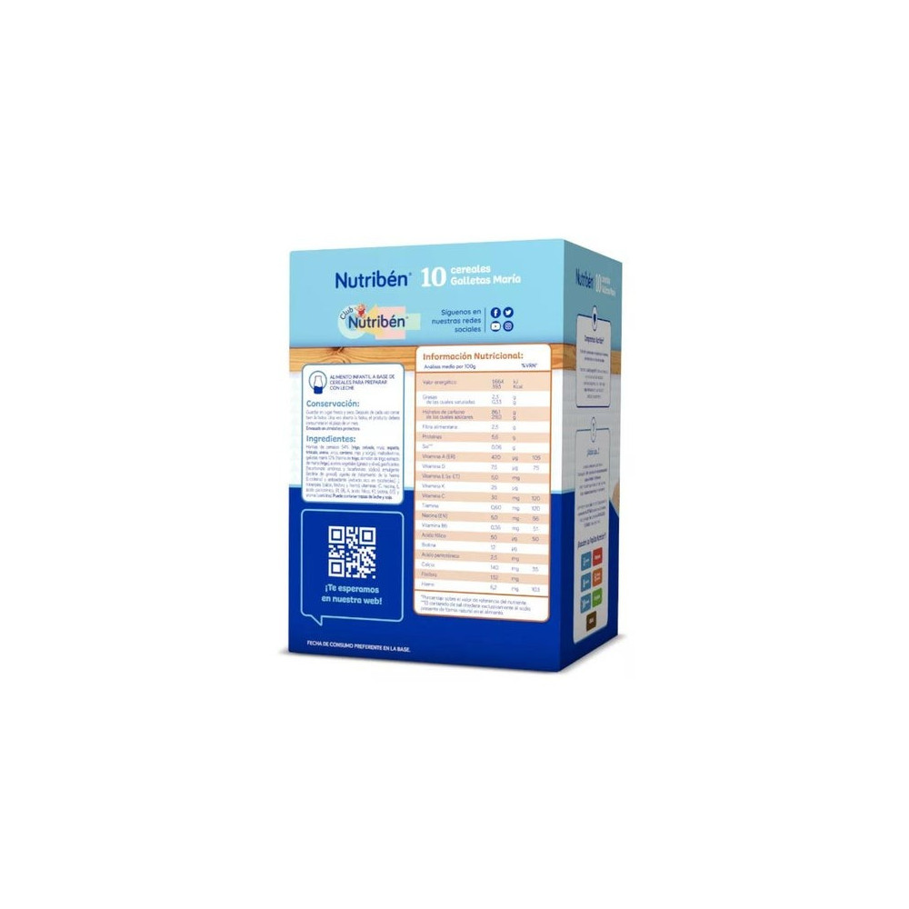 Nutriben 10 Cereales Galleta Maria 600g