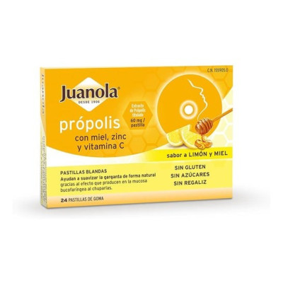 Juanola Própolis con Miel_ Zinc + Vitamina C 24uds