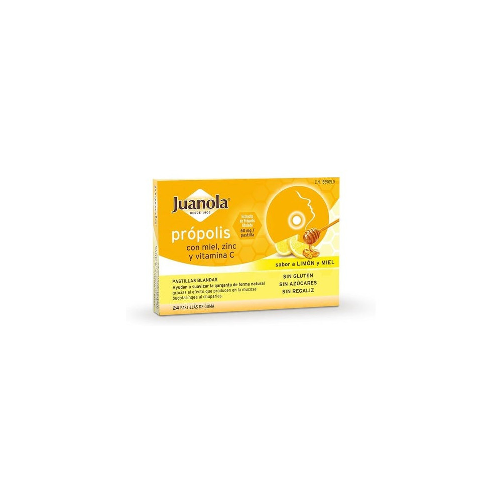 Juanola Própolis con Miel_ Zinc + Vitamina C 24uds