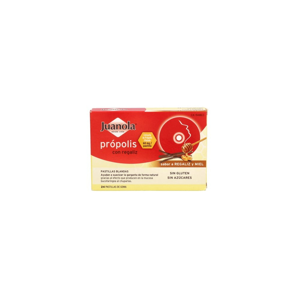 Juanola® própolis con miel sabor regaliz 24uds