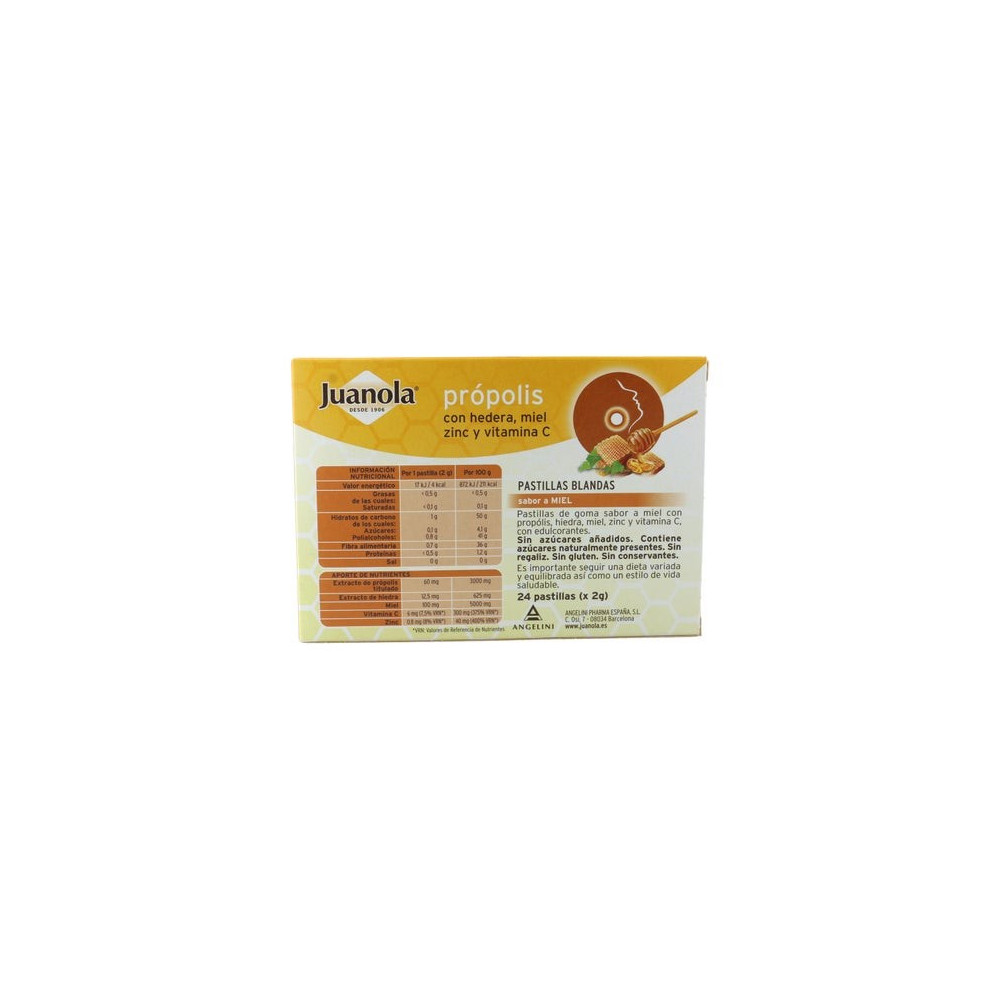 Juanola Propolis Con Hedera Sabor Miel 24 Unidades