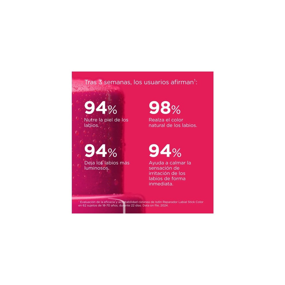ISDIN Reparador Labial con Ácido Hialurónico Stick Rosa 4g