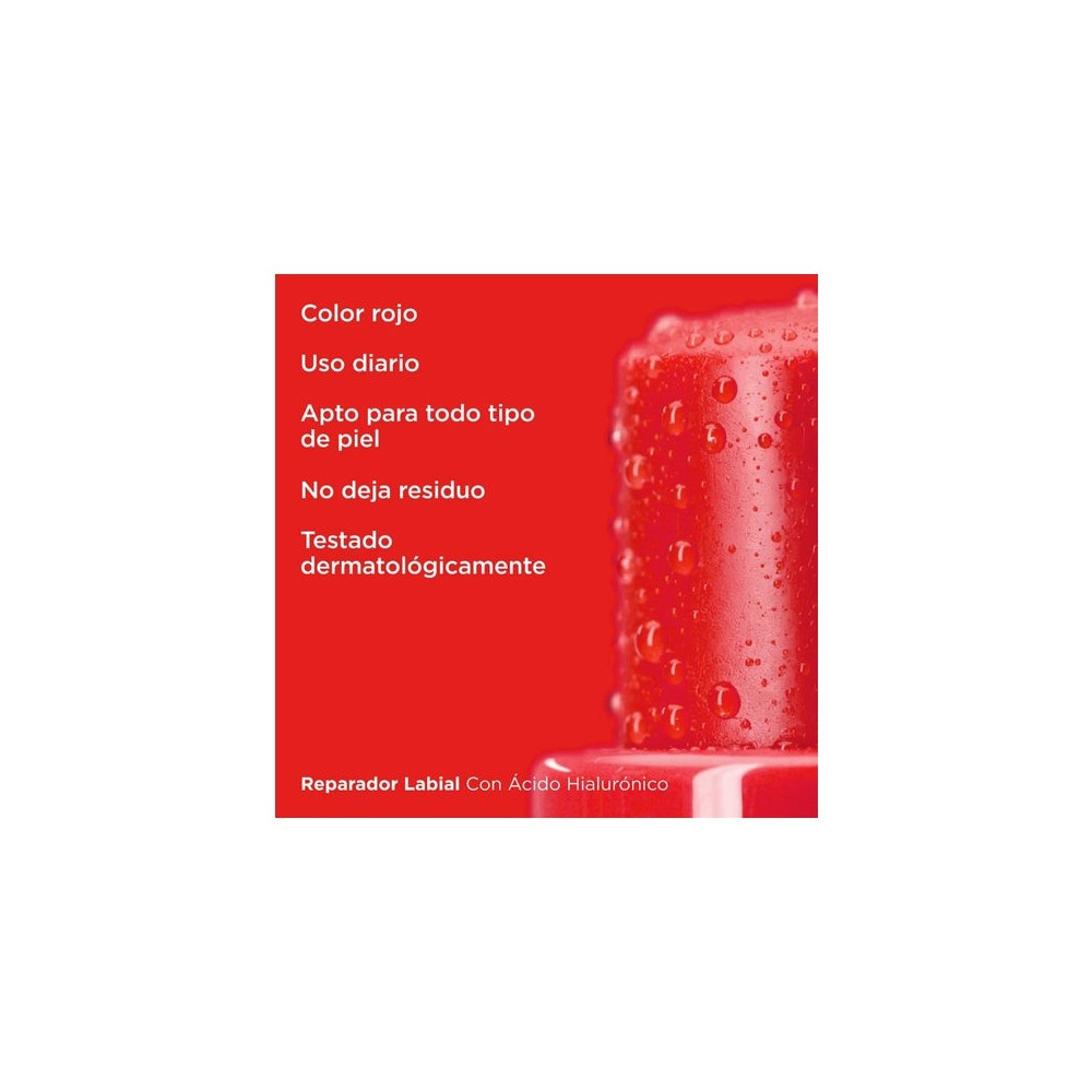 ISDIN Reparador Labial con Ácido Hialurónico Stick Rojo 4g