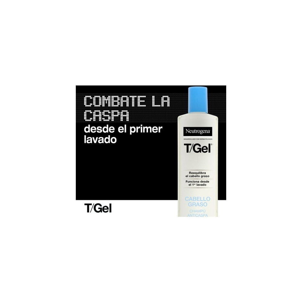 Neutrogena T/Gel Champú Anticaspa Cabello Graso 2x250ml