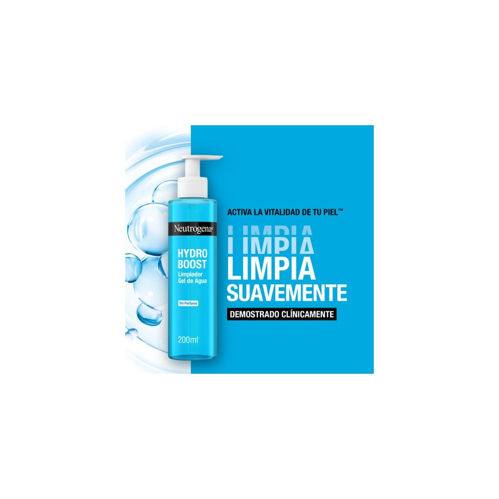 Neutrogena Hydro Boost Limpiador Gel de Agua sin Perfume 2x200ml
