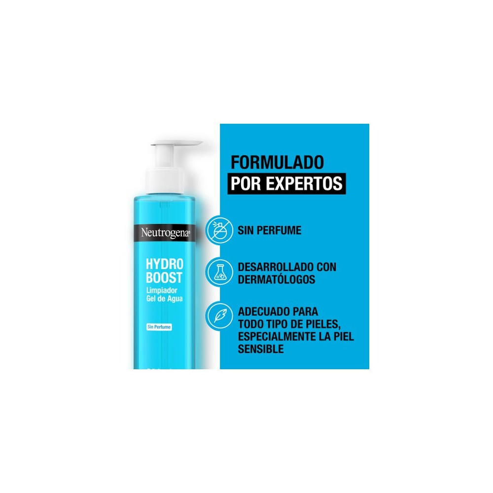 Neutrogena Hydro Boost Limpiador Gel de Agua sin Perfume 2x200ml