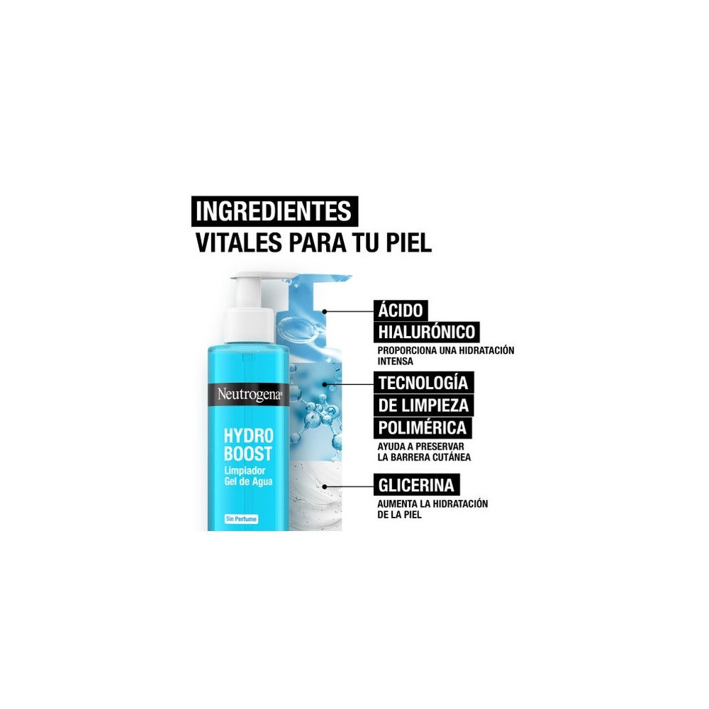 Neutrogena Hydro Boost Limpiador Gel de Agua sin Perfume 2x200ml