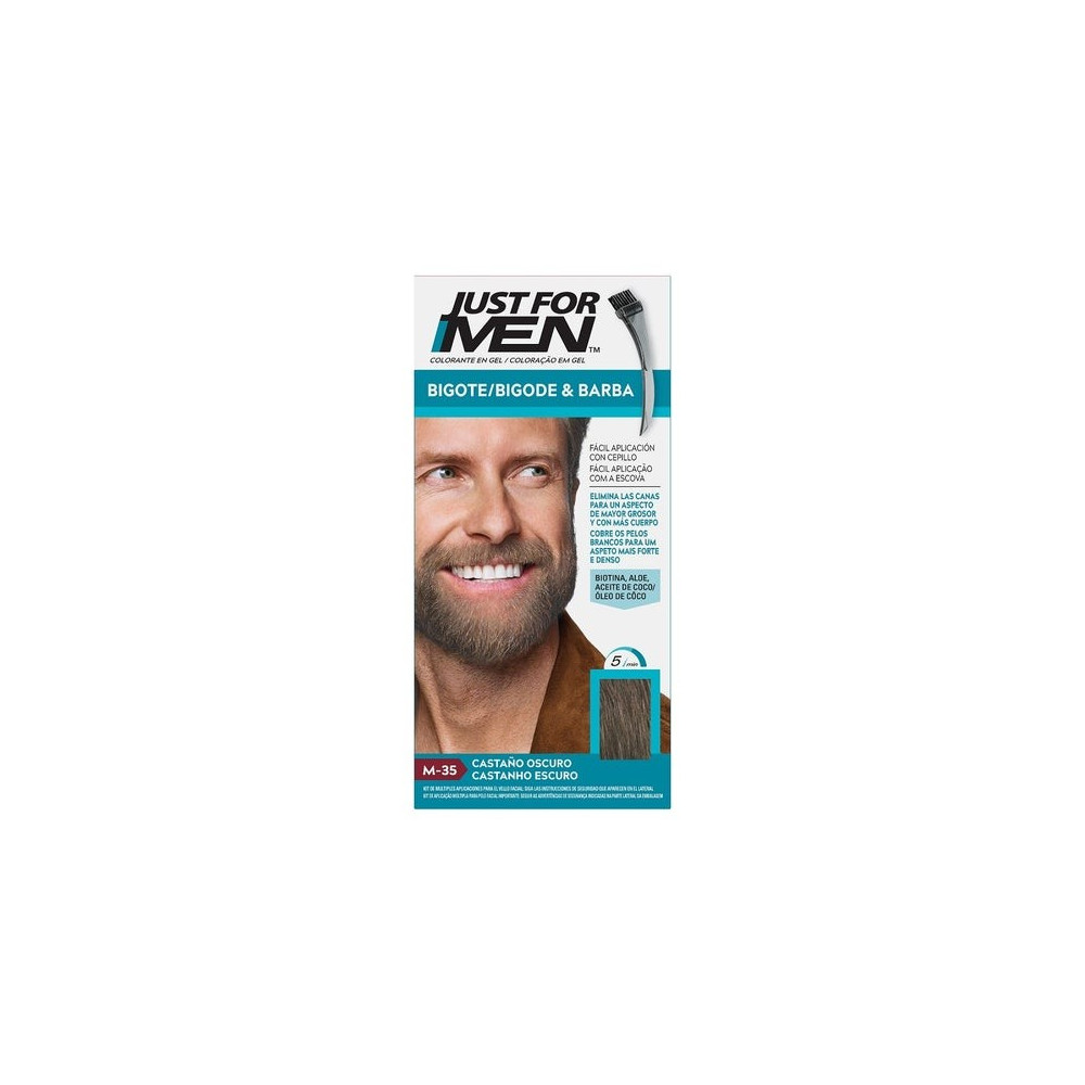 Just For Men gel Colorante Castaño Oscuro Bigote y Barba 30ml