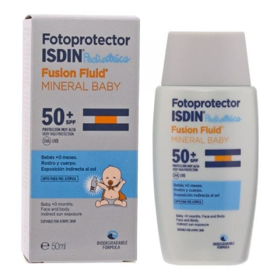 fotoprotector isdin spf 50 fusion fluid mineral baby 50 ml