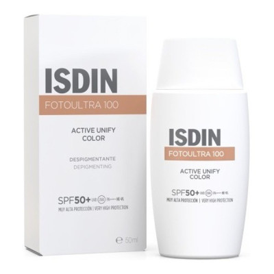 fotoprotector isdin fotoultra active unify fusion fluid color 50 ml