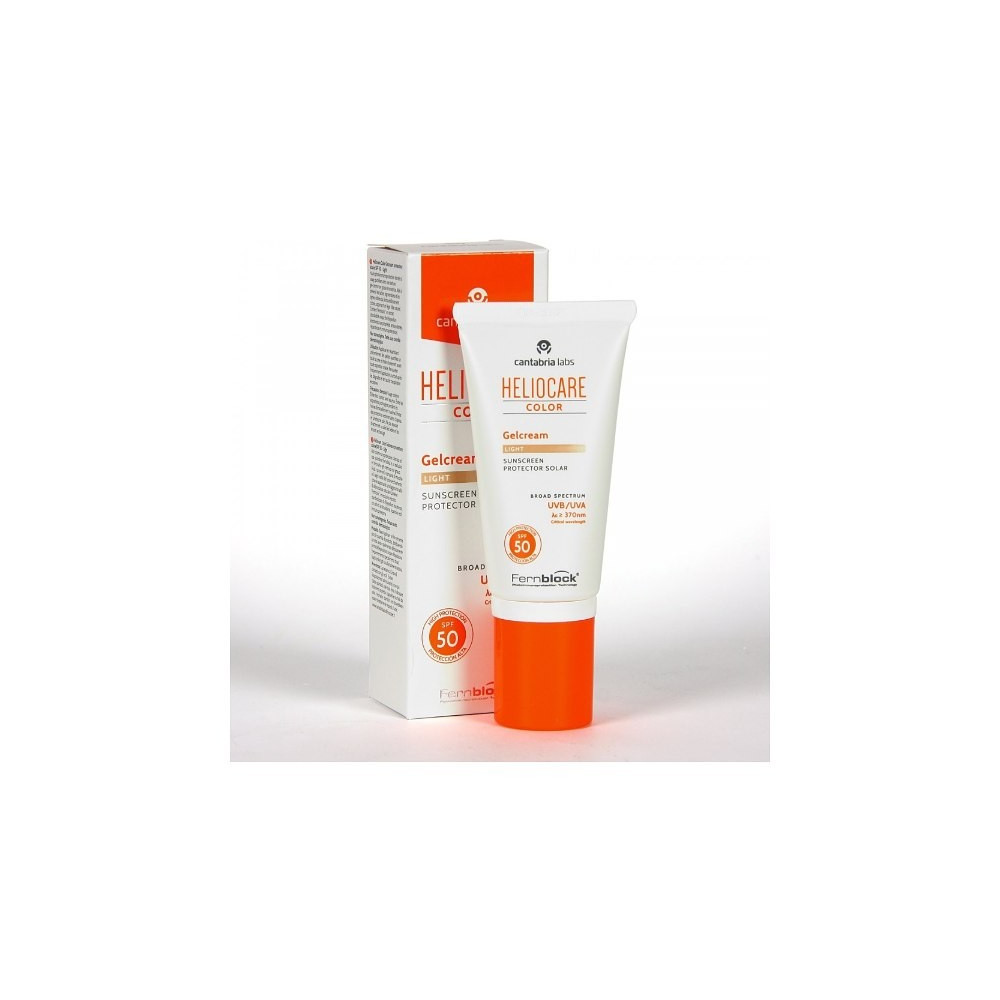 fotoprotector facial spf 50 con color light gel crema 50 ml