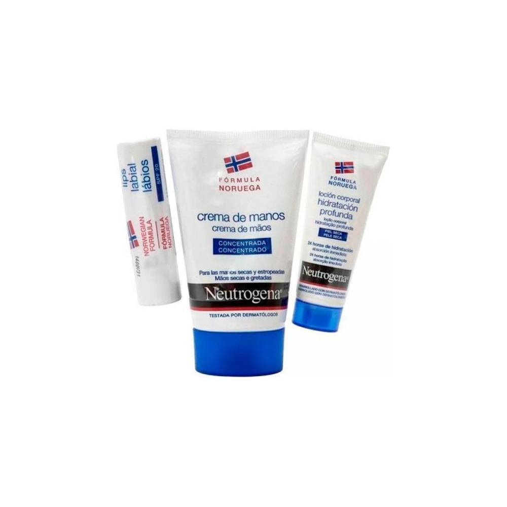 neutrogena pack crema de manos labial locion 15 ml