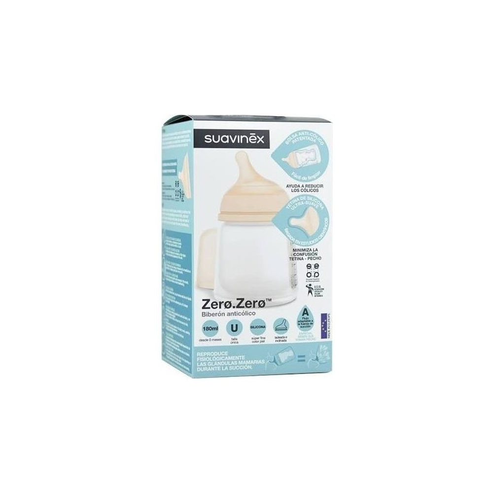 biberon suavinex anticolico zerozero de silicona 180 ml