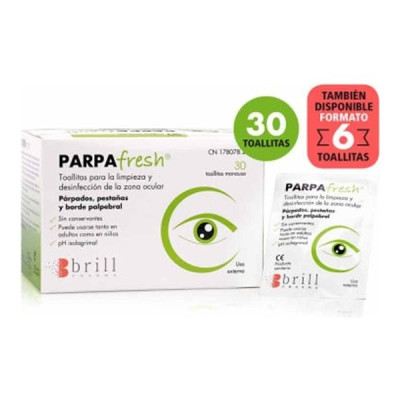 Parpafresh toallitas de limpieza de párpados 30 unidades