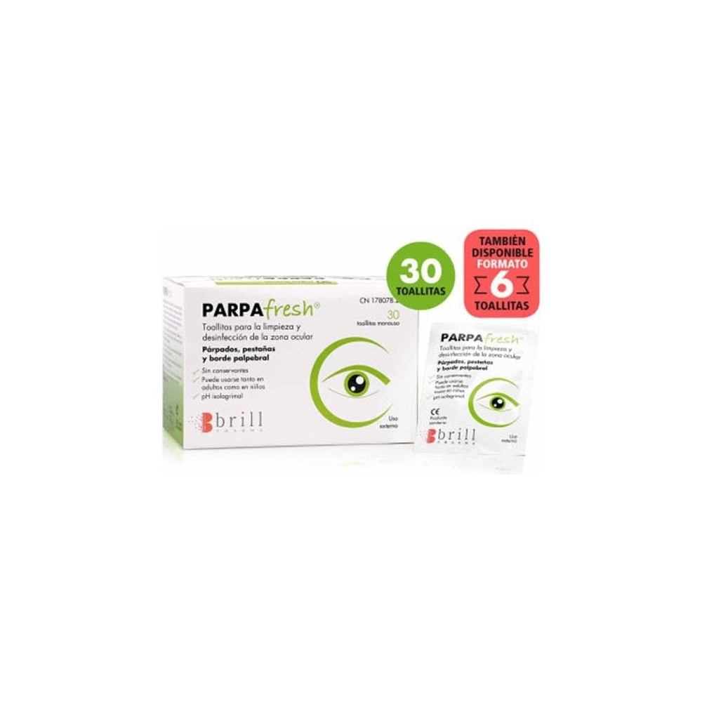 Parpafresh toallitas de limpieza de párpados 30 unidades