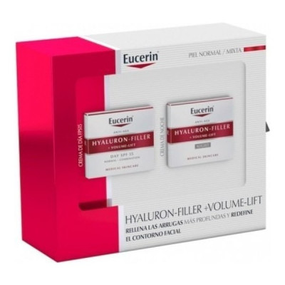 pack eucerin hyaluron filler volumen dia y noche