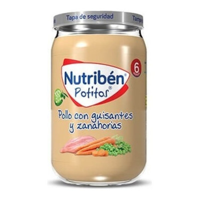 nutriben pollo con guisantes y zanahorias potito grandote 235 g