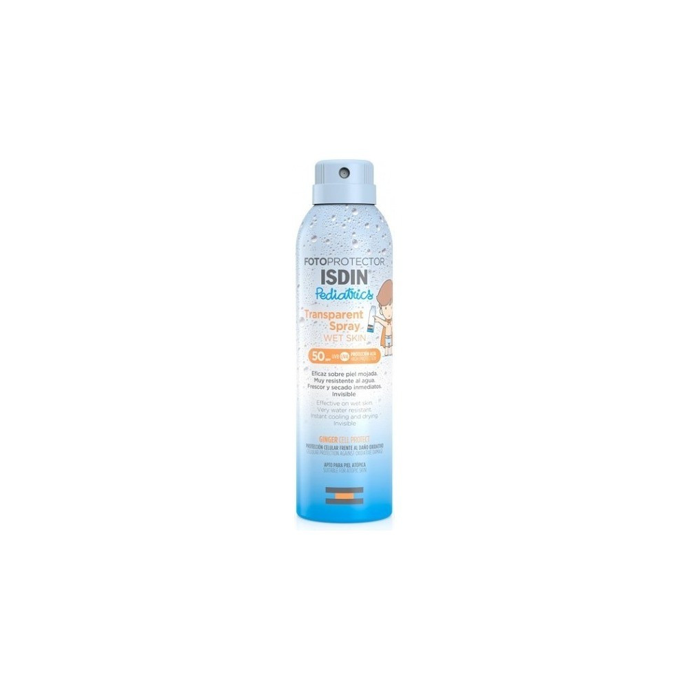 Fotoprotección Transparente Wet Skin Isdin SPF 50 250 ml