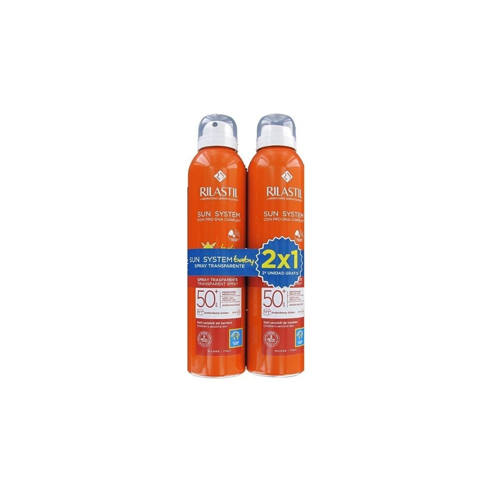 Pack Rilastil Sun System Baby Transparent Spray SPF 50+ 2x200 ml