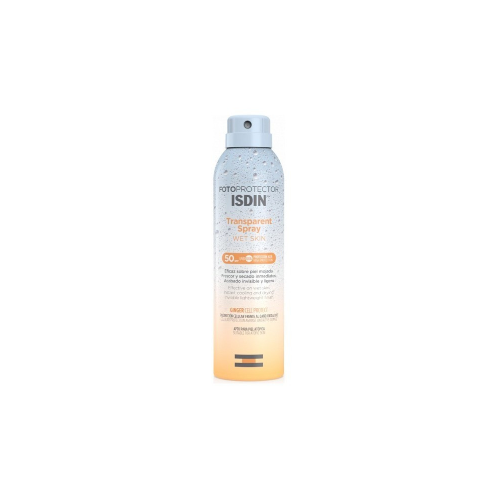 Fotoprotector Isdin Transparent Spray WET SKIN SPF 50 UVB/UVA
