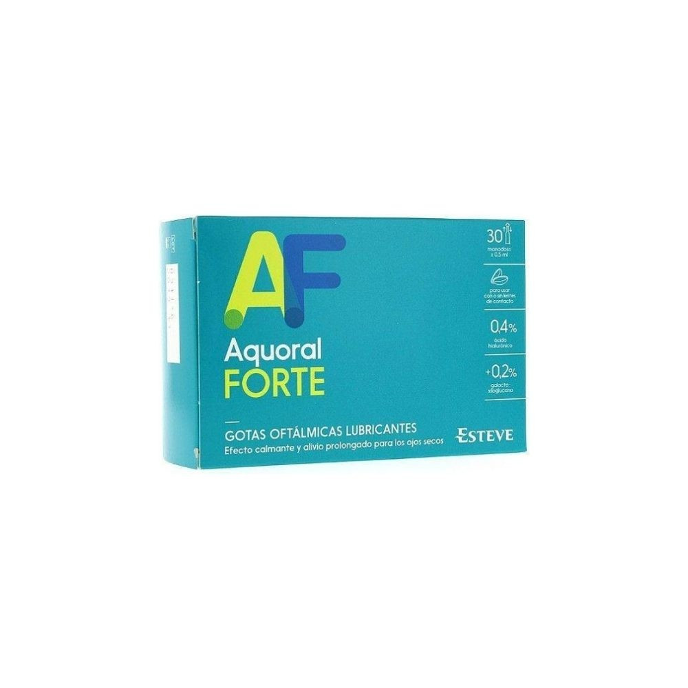 Aquoral forte c/a hialurónico 0.4% gts oftal estériles 0.5ml 30 monodosis