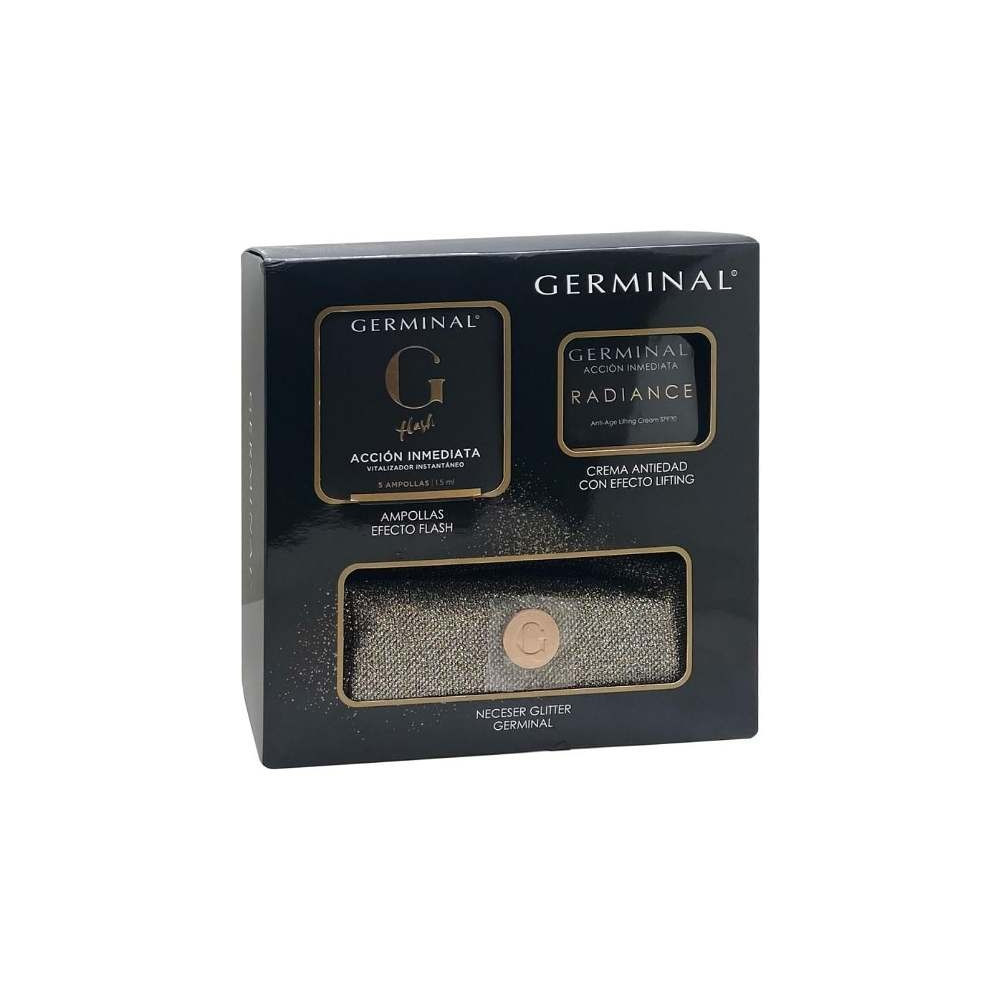 Germinal Pack Crema Radiance + Ampollas Flash + Neceser Regalo
