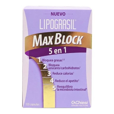 Lipograsil Max Block 5 en 1 120 Cápsulas