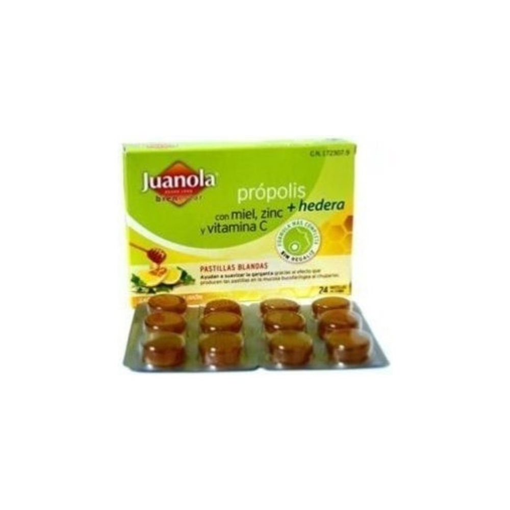 Juanola® pastillas própolis hiedra, miel,  zinc y vitamina C 24uds