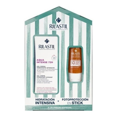 Rilastil Pack Aqua Intense 72h Gel-Crema 40ml + Sun System Stick Solar Transparente SPF50+ 8_5gr