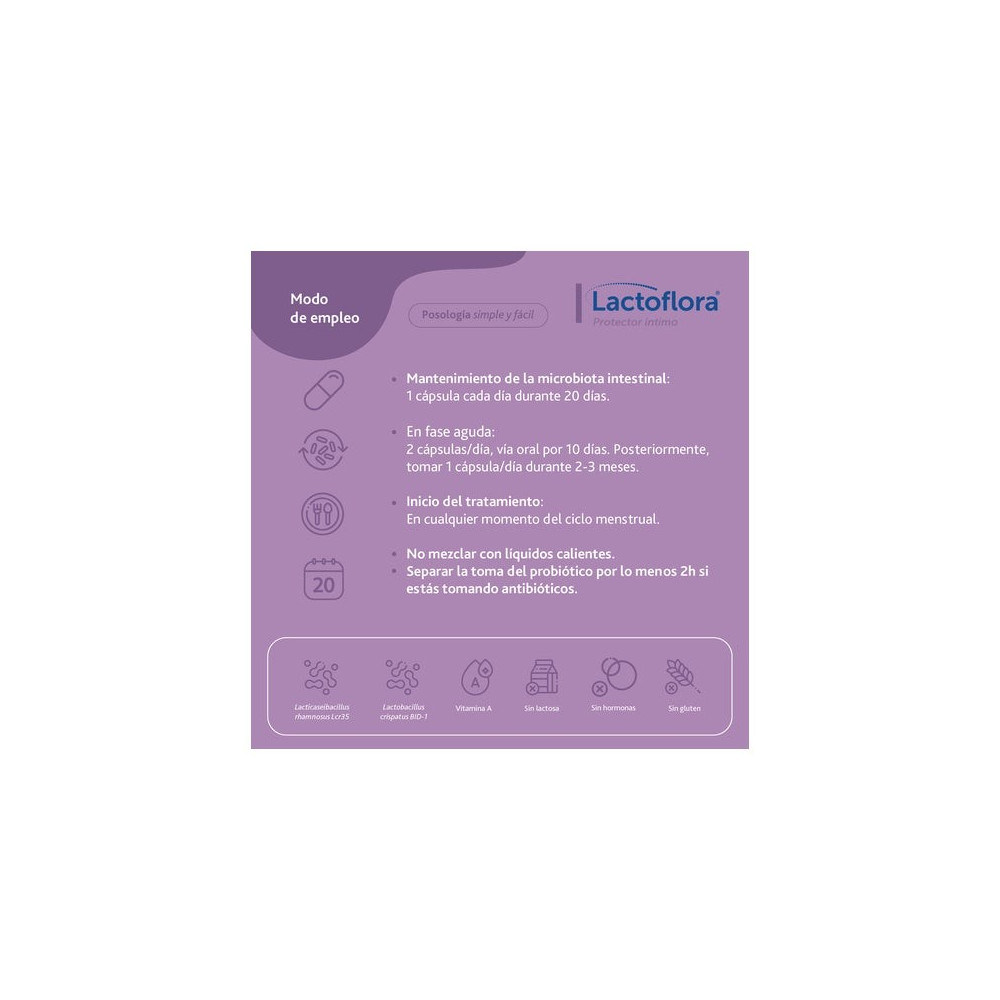 Lactoflora Protector Íntimo 20caps
