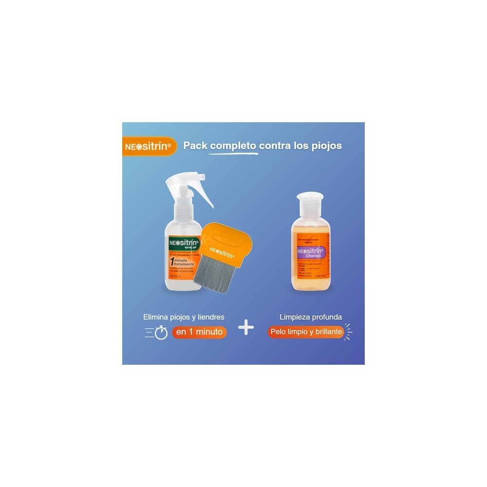 Neositrin Antipiojos Spray Gel 60ml + Champú 100ml