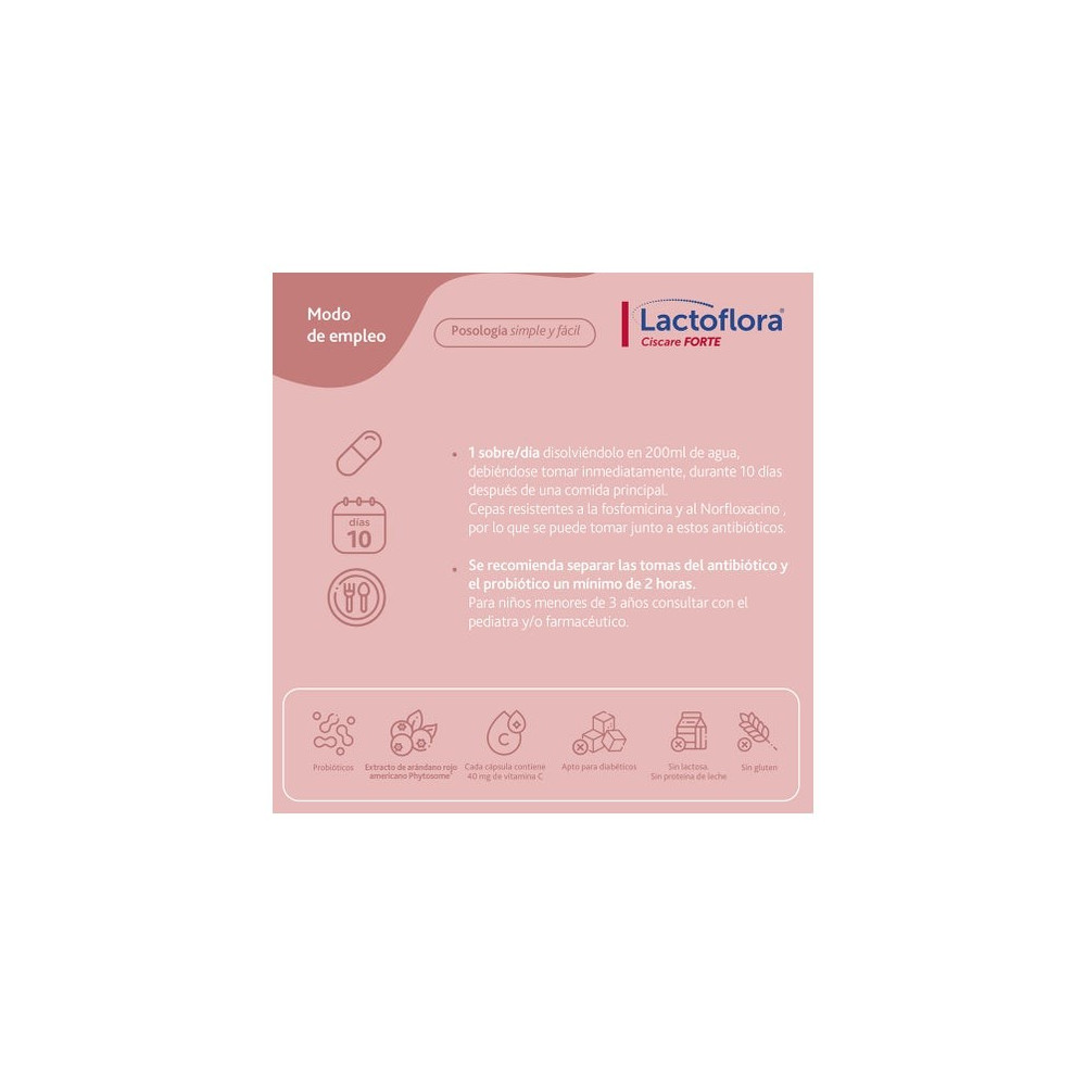 Lactoflora Cis-C Forte con D-Manosa 10 sobres