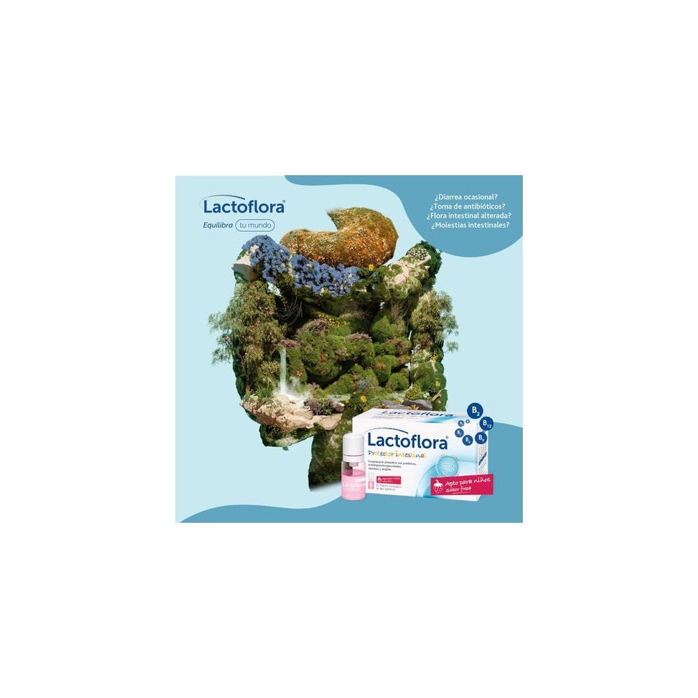Lactoflora Protector Intestinal Niños Sabor Fresa 10 frascos