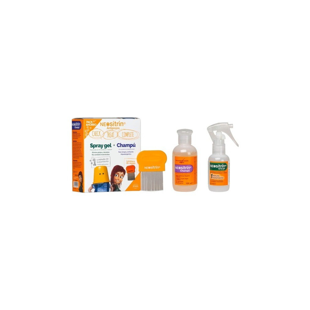 Neositrin Antipiojos Spray Gel 60ml + Champú 100ml