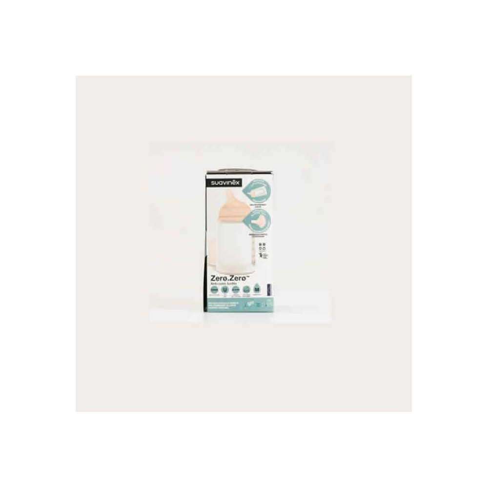 Suavinex biberón anticólico zero.zero tetina de silicona 180 ml